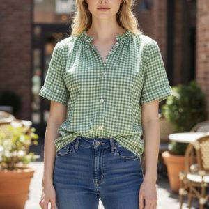 Lysette Gingham Blouse