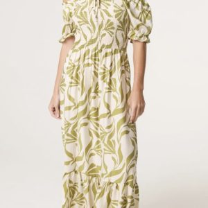 Nell Shirred Bardot Maxi Dress