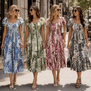 Rosalie Bardot Style Midi Dress