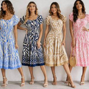 Storm Bardot Midi Dress