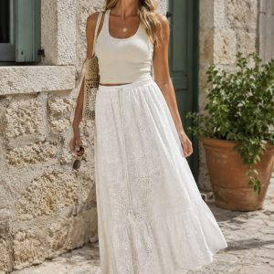 Tiggy Crochet Cotton Maxi Skirt