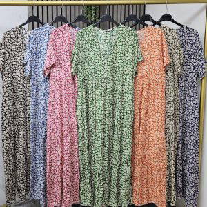 Ava V Neck Ditsy Midaxi Dress