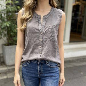 Chloe Linen Waistcoat