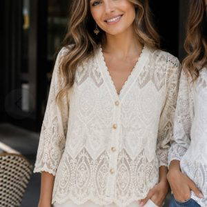 Callie Crochet Cotton Cardigan