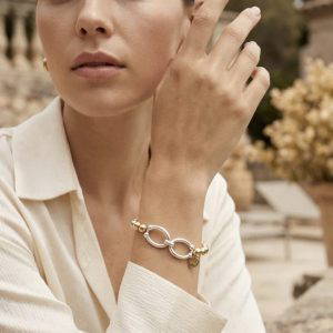 Envy 4901 Two Tone Elasticated Bracelet