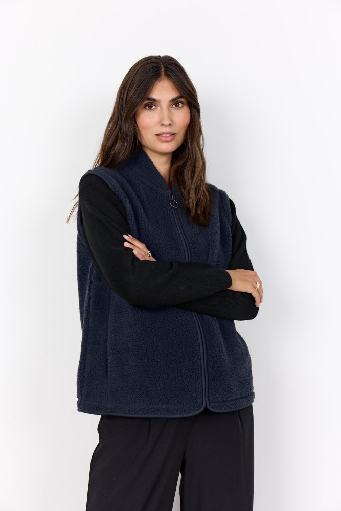 Soya Concept Navy Onyx 3 Waistcoat Gilet