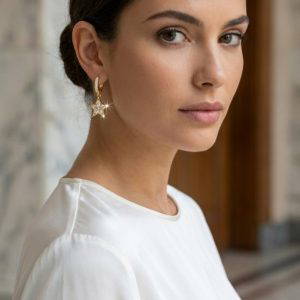 Envy 520 Diamante Drop Star Earrings