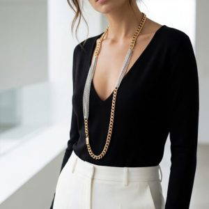 Envy 602 Long Two Tone Necklace