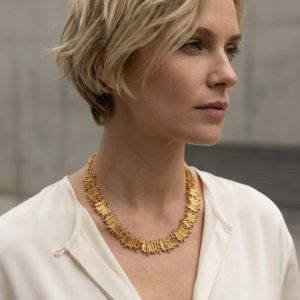 Envy 605 Short Statement Necklace in Gold & Silver