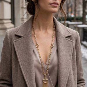 Envy 625 Long Gold Necklace with Pendant