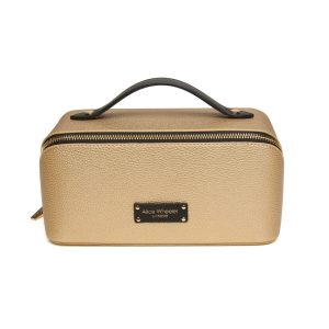 Alice Wheeler Kensington Train Case -Gold Black