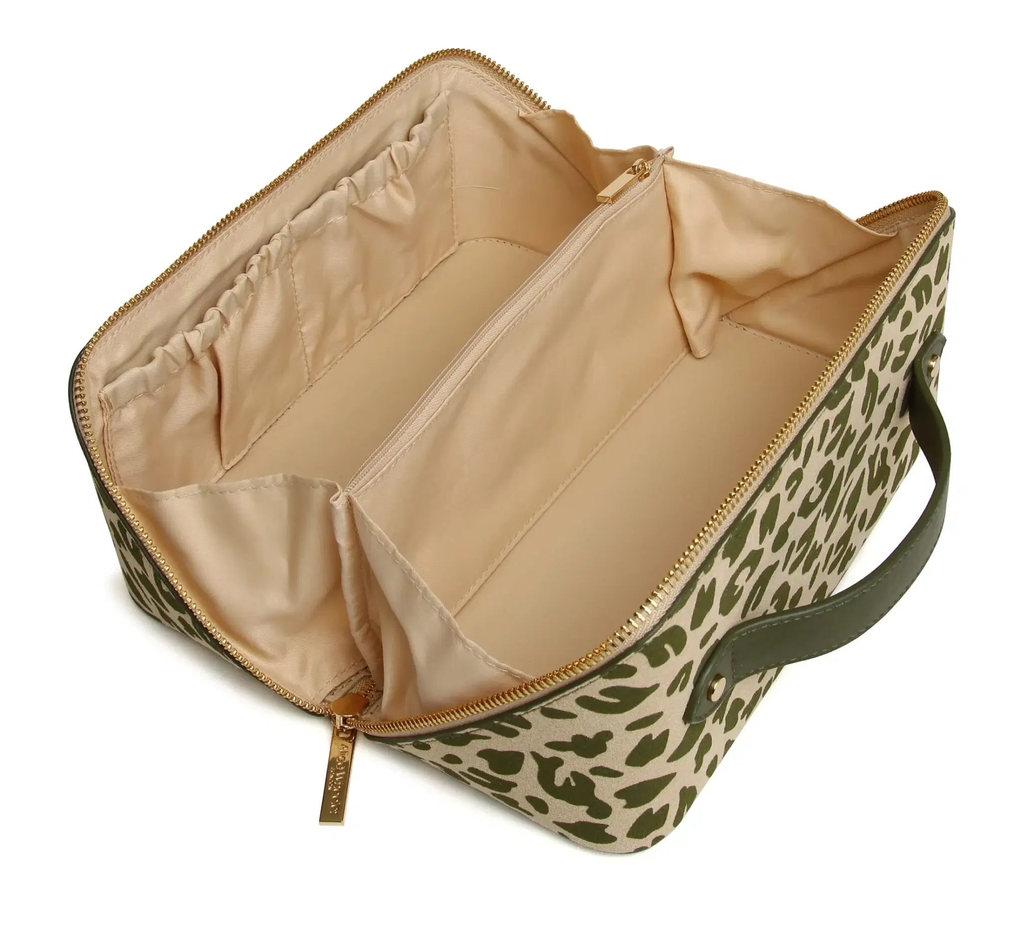 Alice Wheeler Olive Leopard Train Case - Image 2