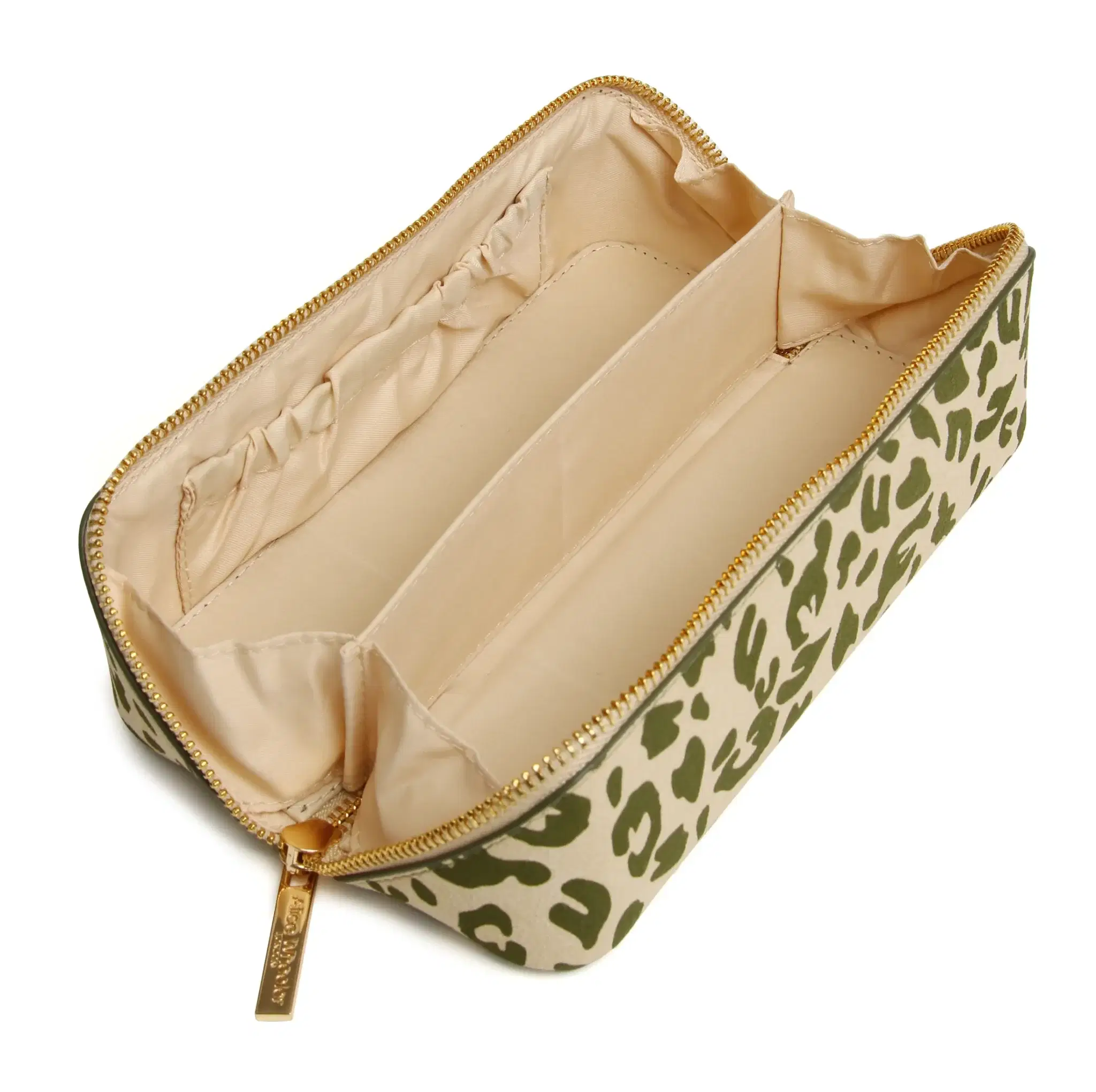 Alice Wheeler Small Olive Leopard Train Case - Image 2