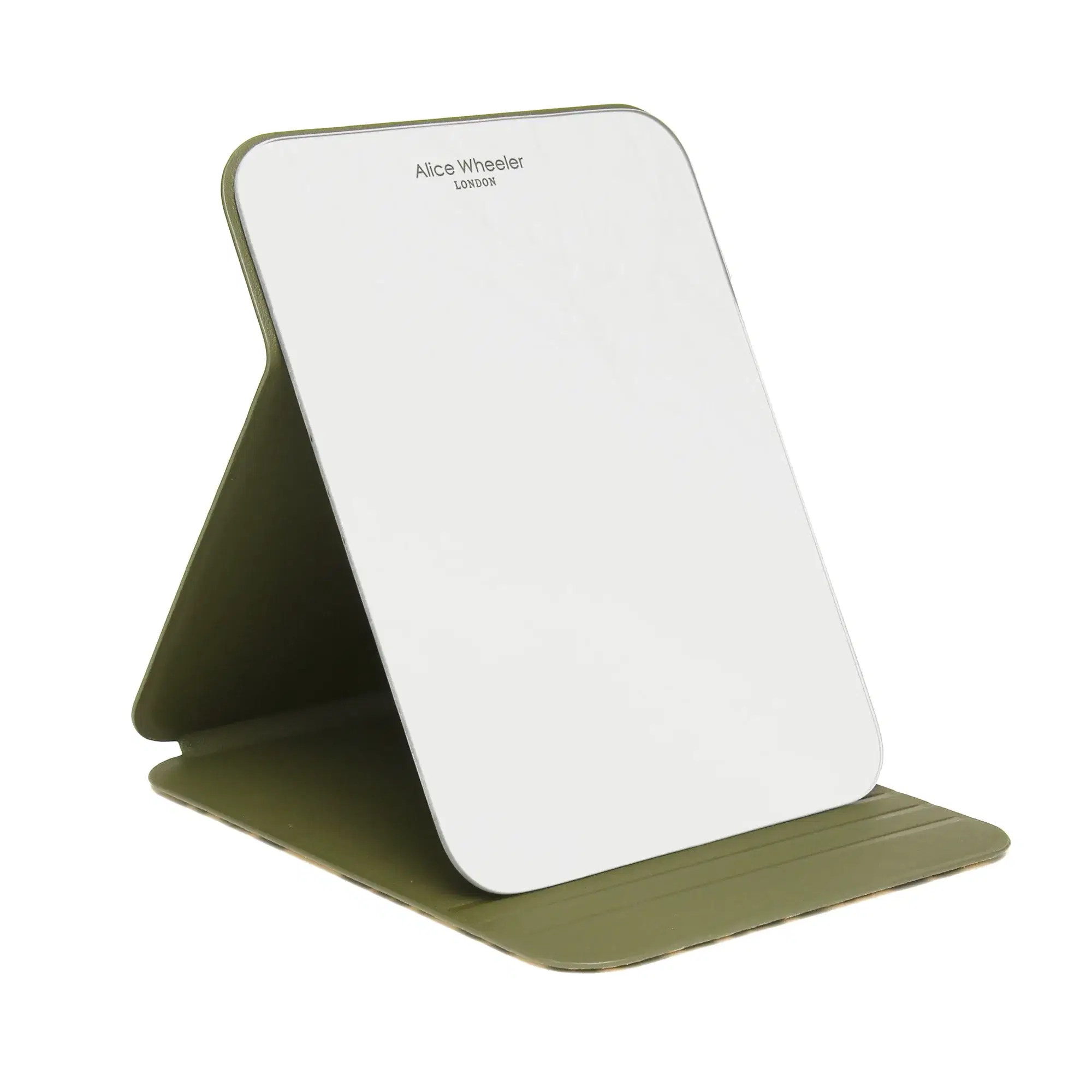 Alice Wheeler Olive Leopard Folding Mirror - Image 2