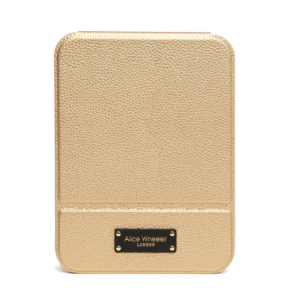 Alice Wheeler Gold Black Kensington Folding Mirror