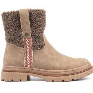Lunar Dawn Taupe Ankle Boots