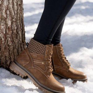 Lunar Cali Tan Waterproof Ankle Boots
