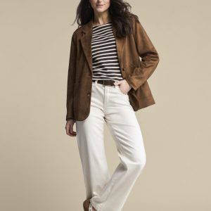 Red Button Colette & Belt Washed Twill Jeans