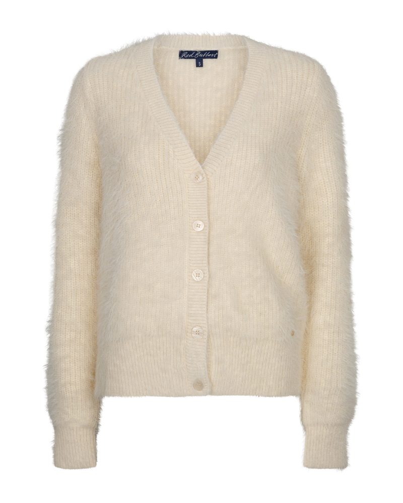Red Button Fuzzy Cardigan - Image 2