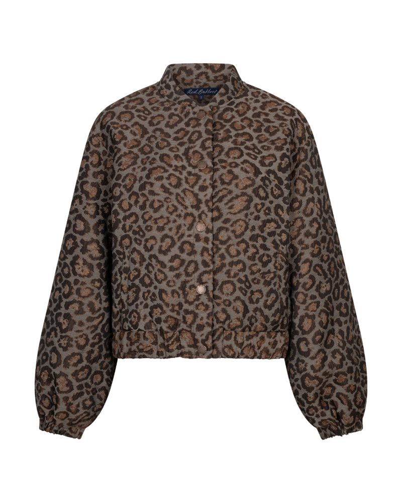 Red Button Bomber Jacquard Lurex Jacket - Image 2