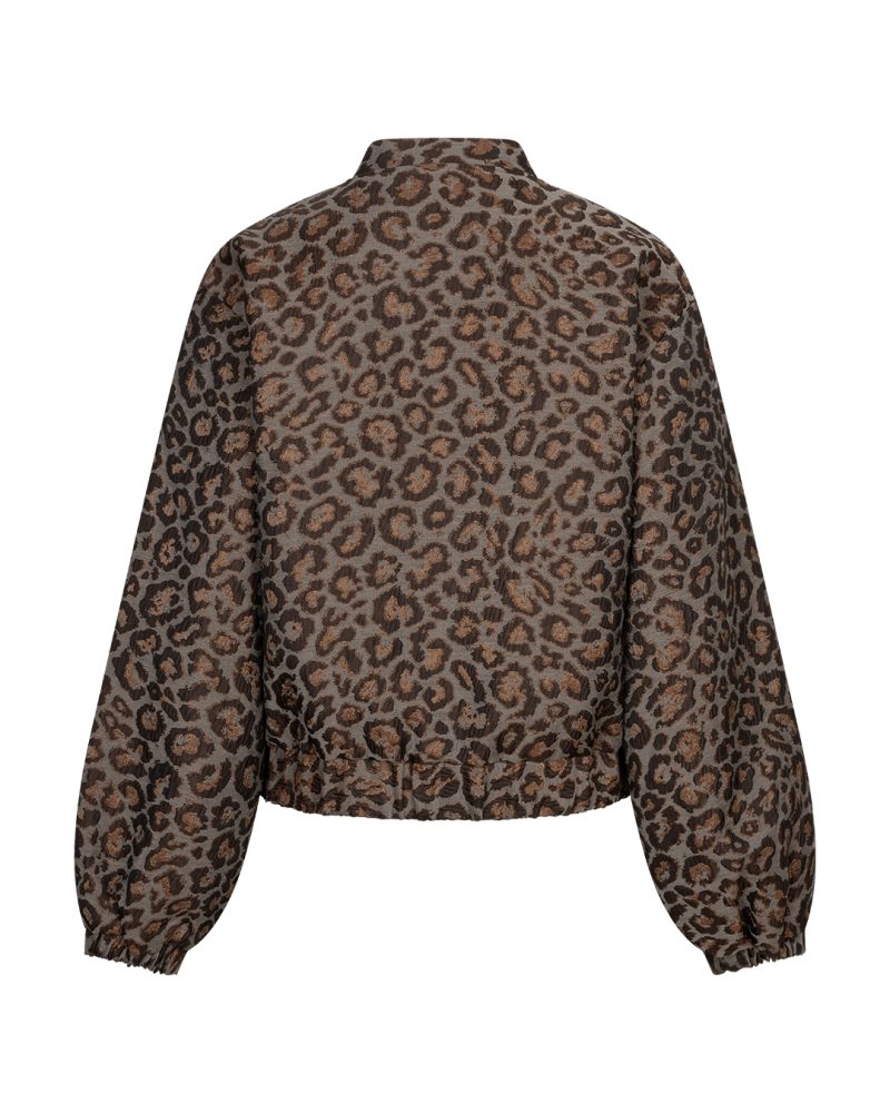 Red Button Bomber Jacquard Lurex Jacket - Image 3