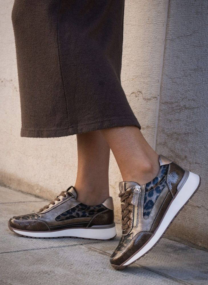 Lunar Sally Taupe Trainers