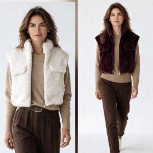 Carly Short Faux Fur Waistcoat