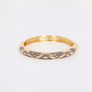 3512 Enamel Hinged Grey Bracelet
