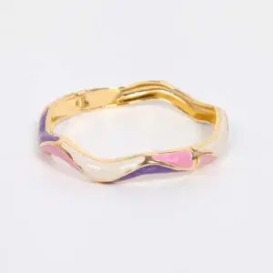 3617 Purple Enamel Wave Bangle